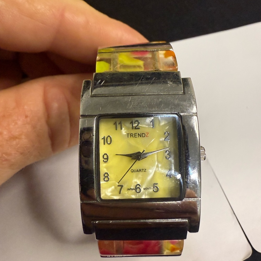 Silver and Multicolor Quartz Watch